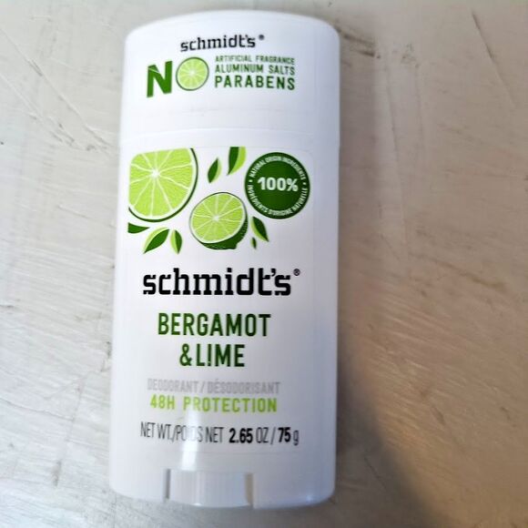 Schmidt's BERGAMOT + LIME Natural Aluminum Free Deodorant 48H Protection 2.65oz - Picture 4 of 4